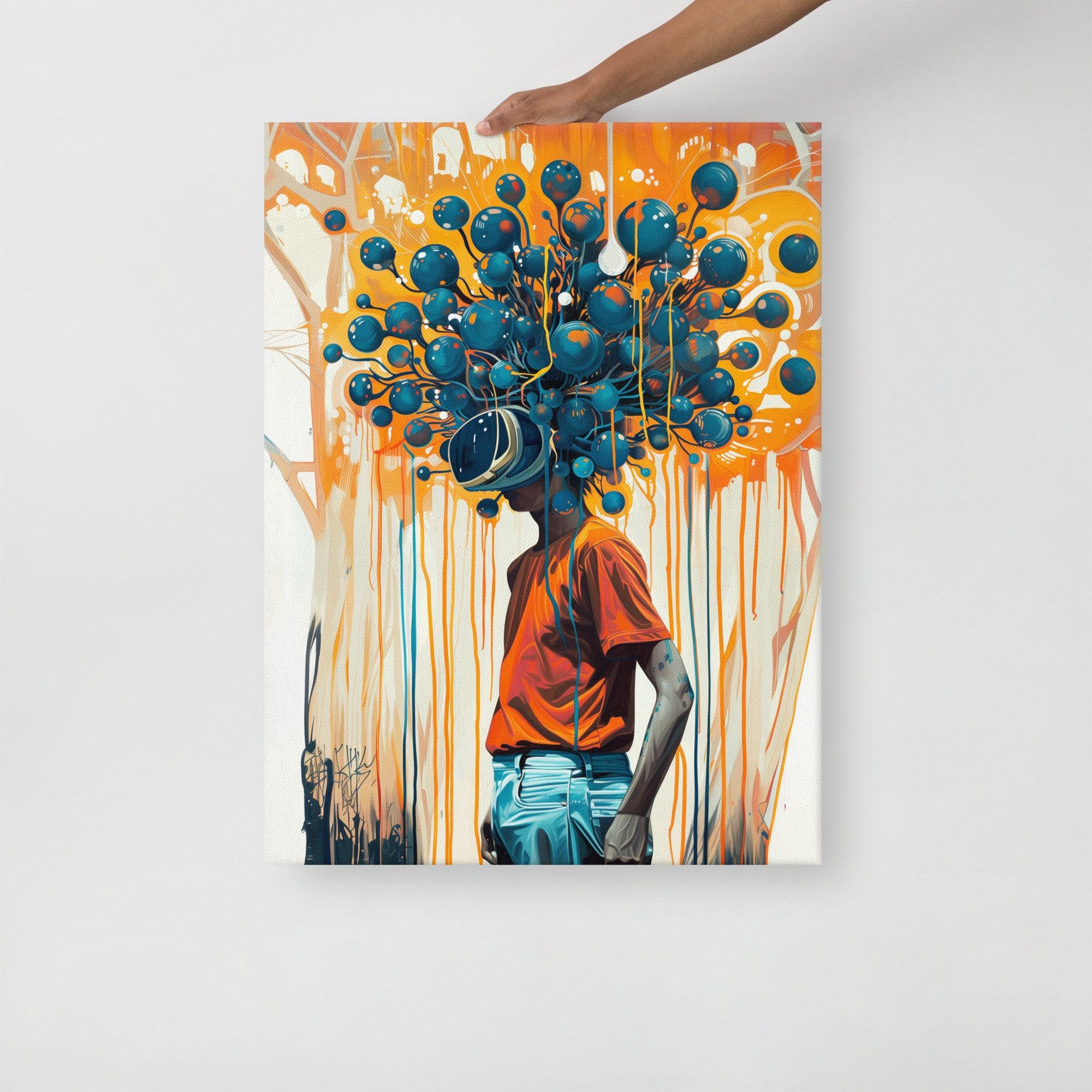 Stampa artistica originale arte contemporanea digitale, grunge ...